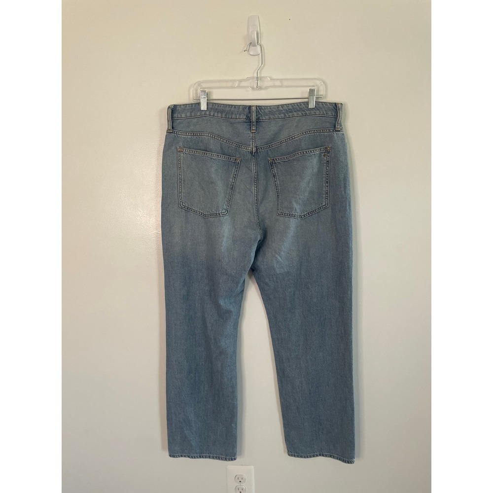 Madewell Curvy Dean Easy Straight Jeans Women 32 Blue Denim Faded Horizon NZ115 - Picture 5 of 12